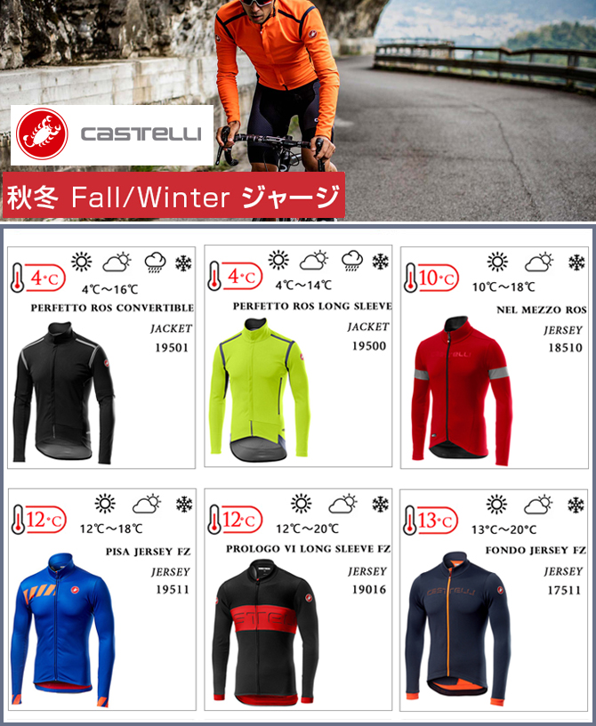 CASTELLI（カステリ）FONDO JERSEY FZ （17511フォンドージャージーFZ
