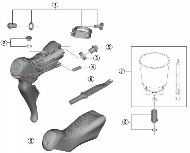 SHIMANO（シマノ）ST-R8070-L STIレバー デュアルコントロールレバー