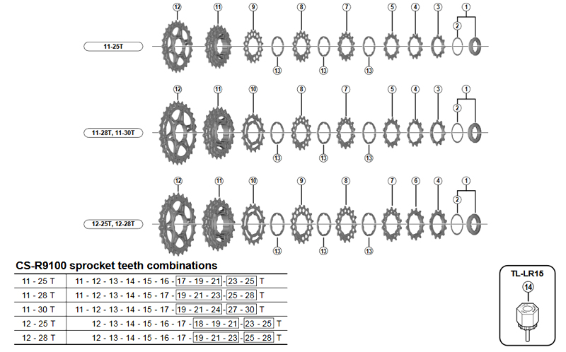 SHIMANO（シマノ）CS-R9100 カセットスプロケット 11S 11-30T DURA-ACE