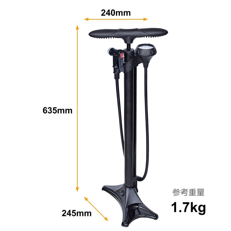 SERFAS（サーファス）FP-200 11気圧まで楽々入る、高性能フロアポンプ