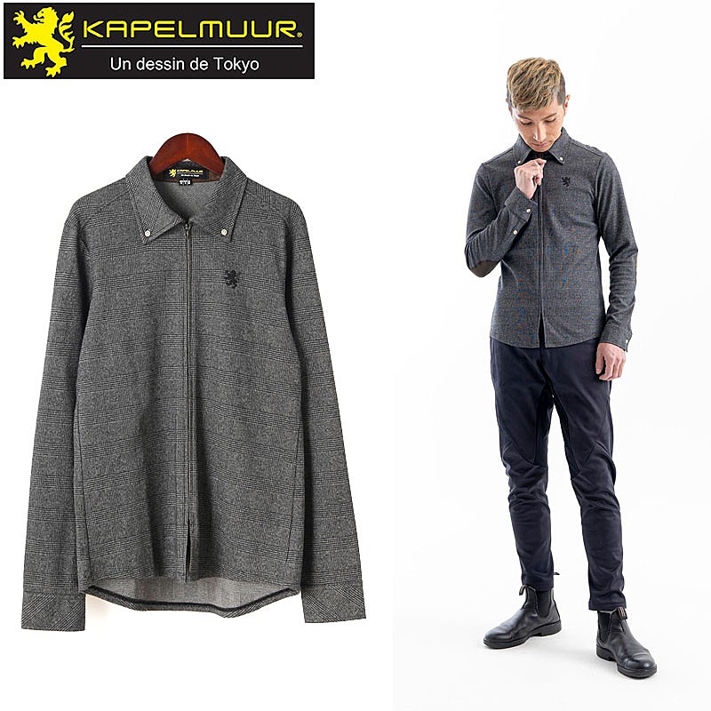 KAPELMUUR（カペルミュール）長袖シャツジャージ グレンチェック