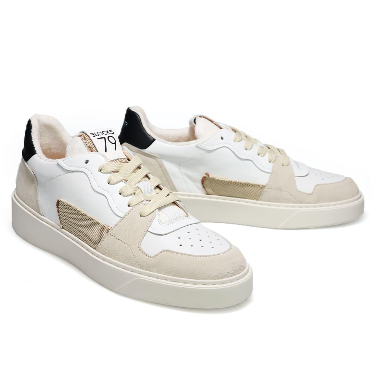 ブロックス79 メンズ スニーカー ブロックス79 ホワイト イタリア製