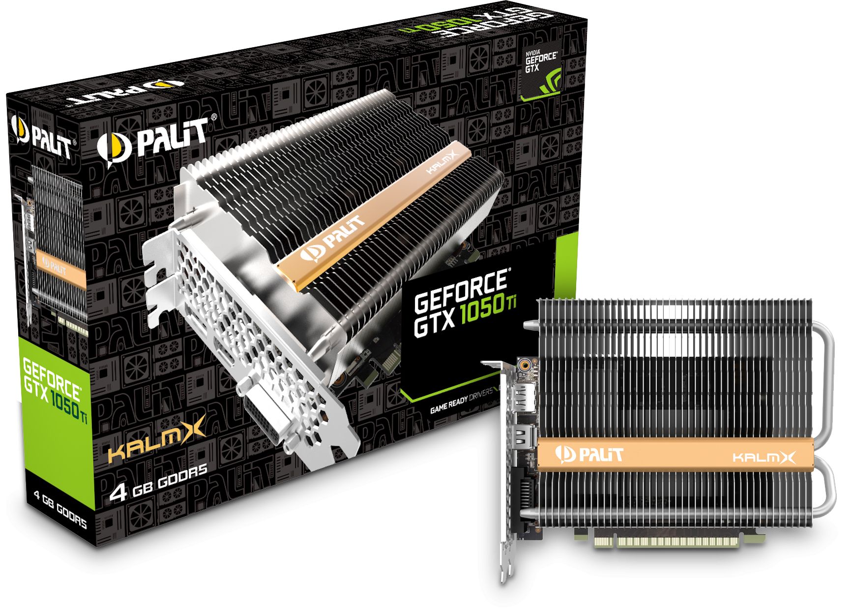 GeForce GTX 1050 Ti KalmX Fanless 4GB GDDR5, NE5105T018G1-1070H