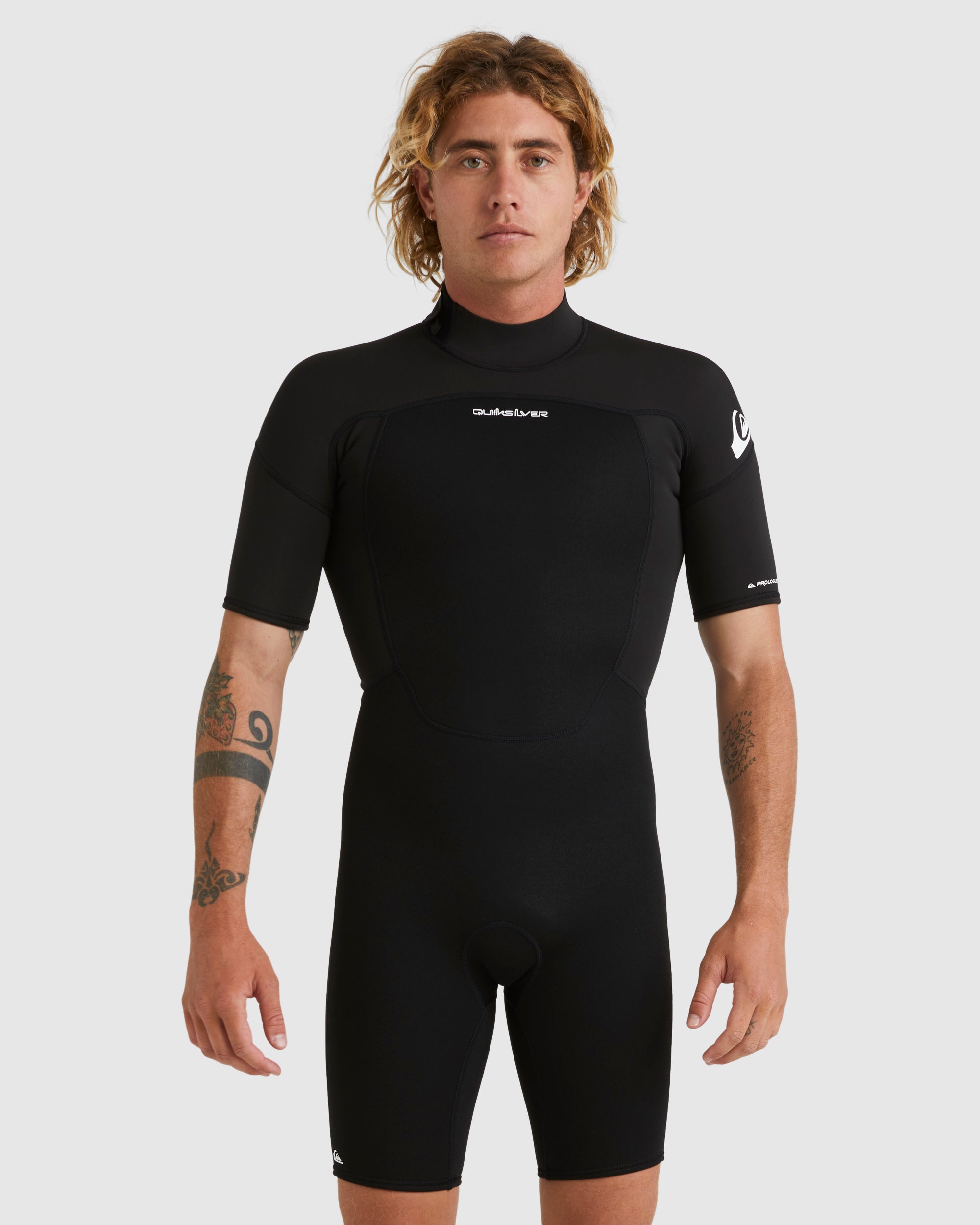 Mens 2/2mm Prologue Short Sleeve Back Zip Springsuit – Quiksilver