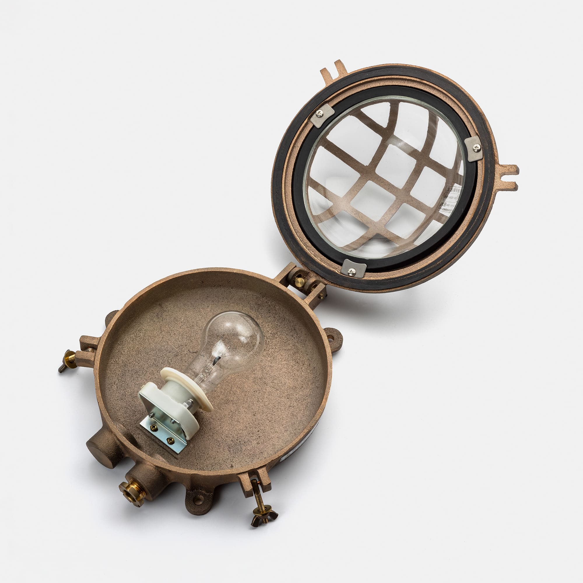 船舶照明 丸形ライト真鍮 | LT-BR002-04-G085 | 直付・ブラケット照明