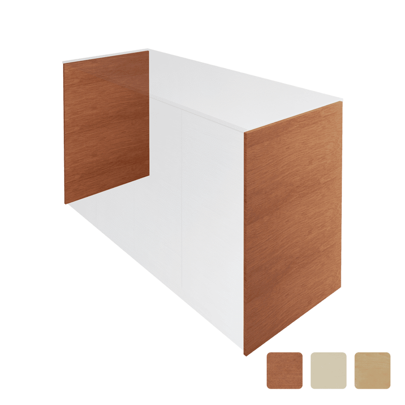 木製キッチンカウンター ステンレス天板 | KB-KC023-09-G183