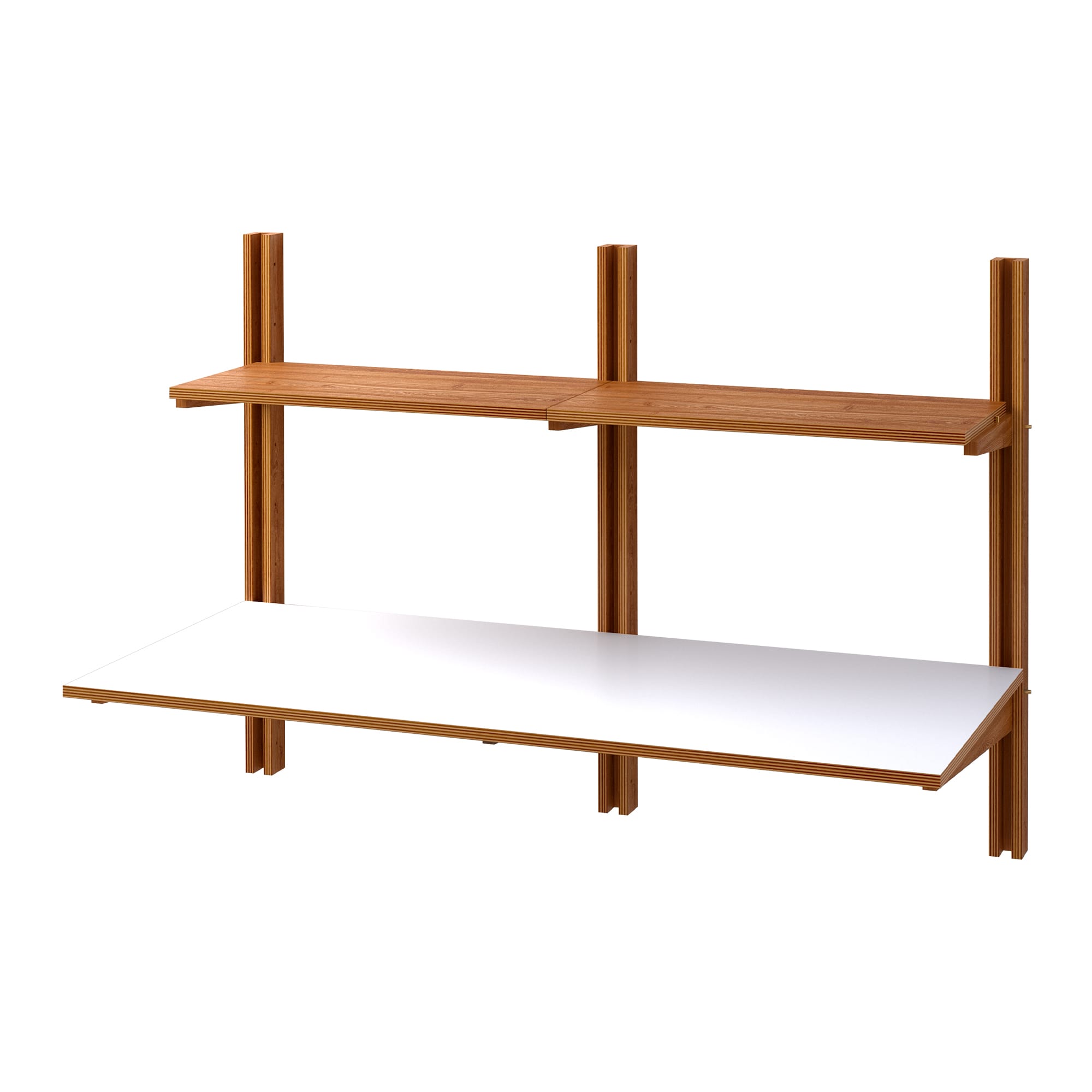 木製シェルビング デスクセット メラミン仕上げ W1250 | PS-BK009-54