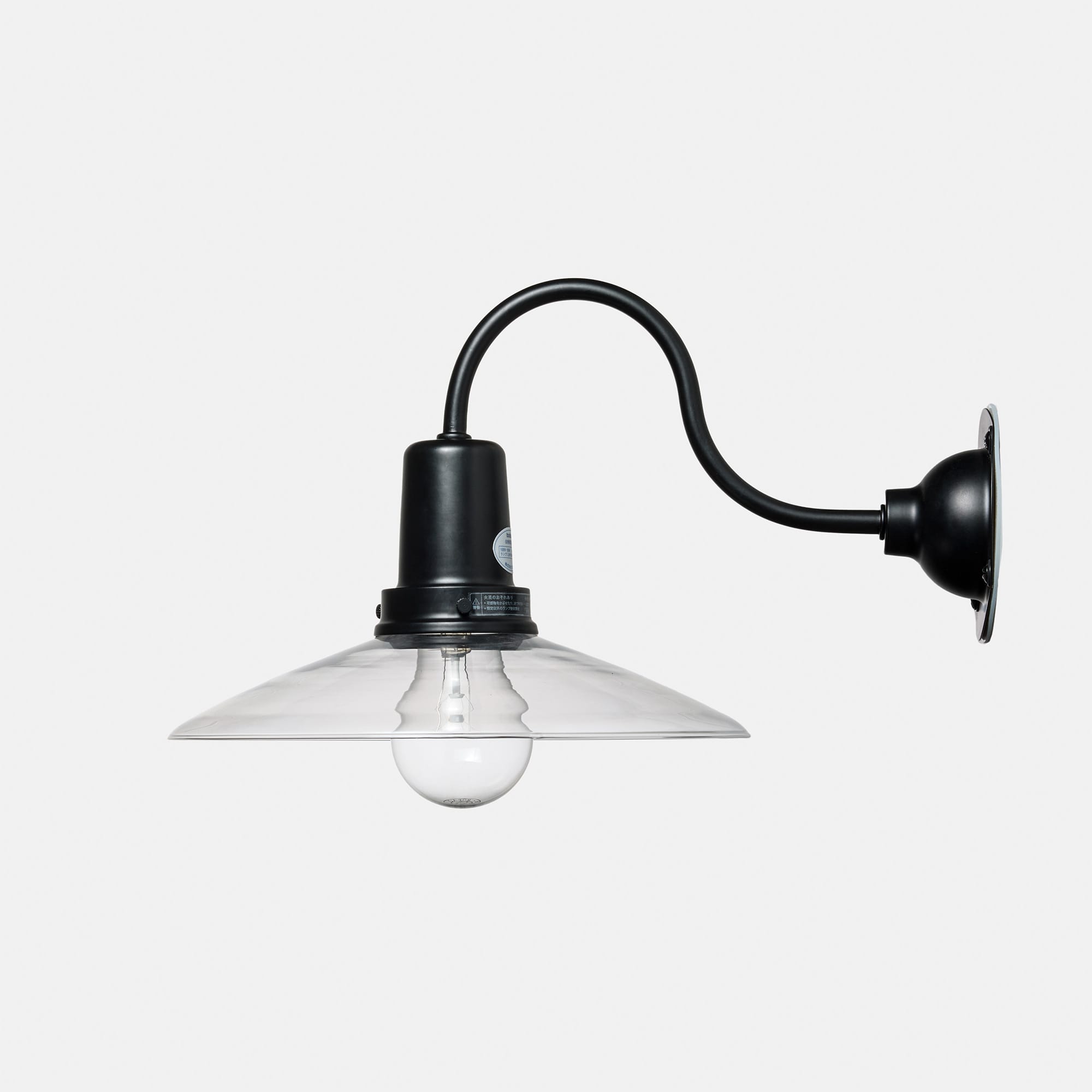 レトロブラケットライト 水平アーム クリア×ブラック | LT-BR003-10