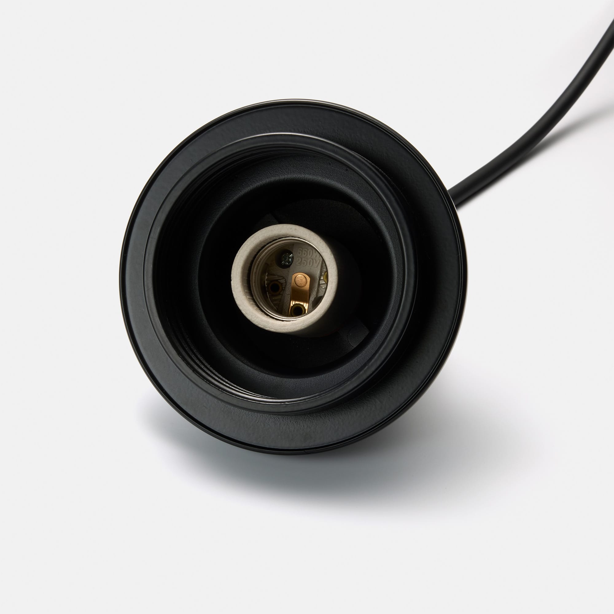 ガラスボール照明 クリア×ブラック コード長オーダー | LT-PD002-05