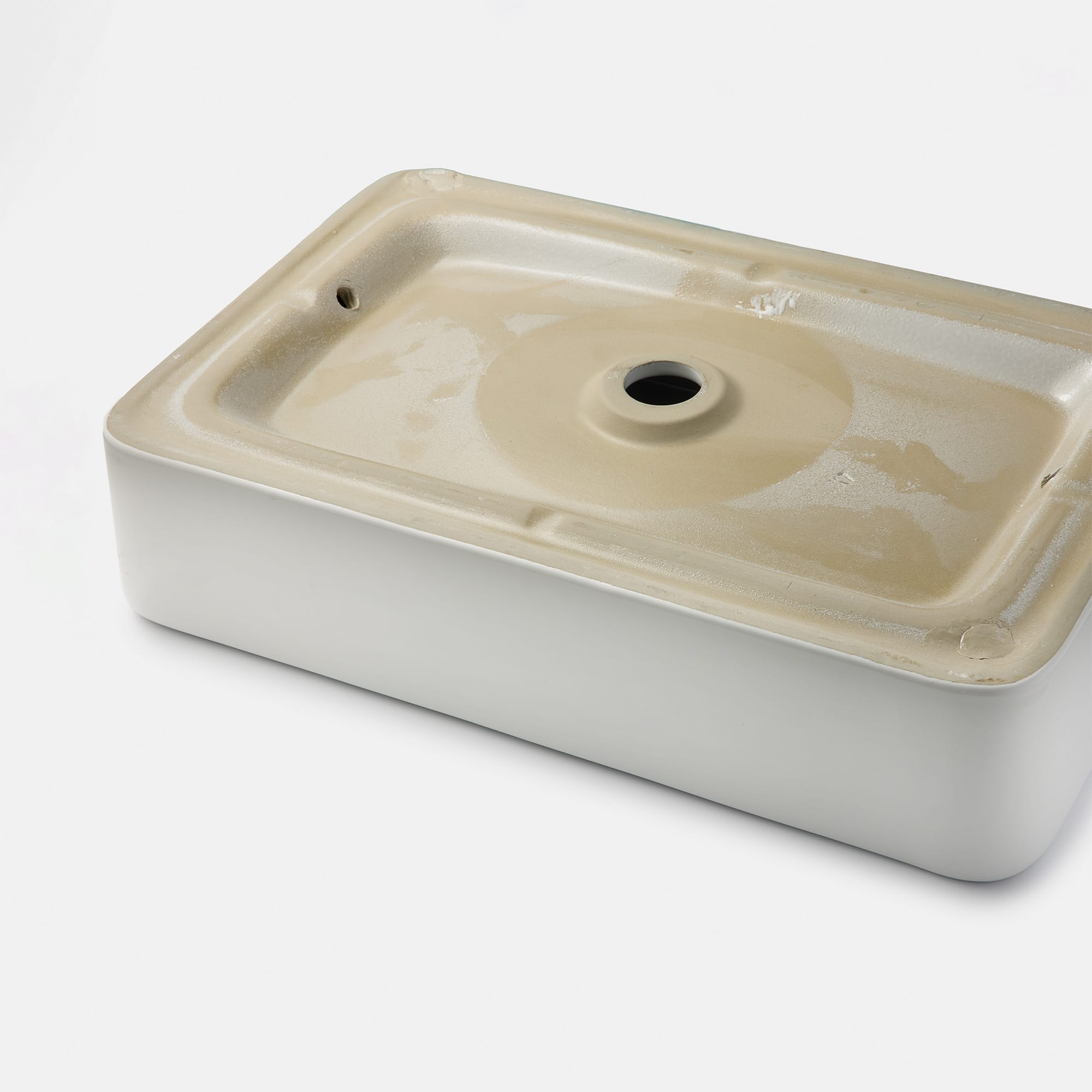 置き型洗面器 フチ厚め 角485 | KB-PR017-03-G173 | 洗面ボウル・洗面