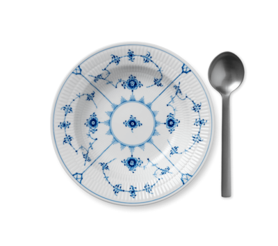 ブルーフルーテッド プレイン ディーププレート 21cm|ロイヤル