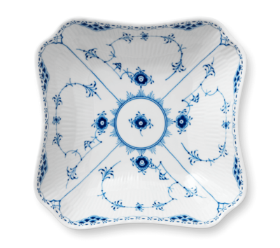 ブルーフルーテッド ハーフレース ボウル スクエア 21cm|ロイヤル