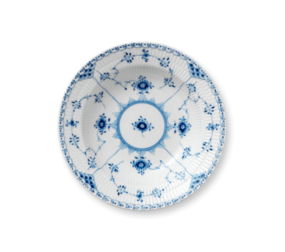 ブルーフルーテッド ハーフレース ディープ プレート 21cm|ロイヤル