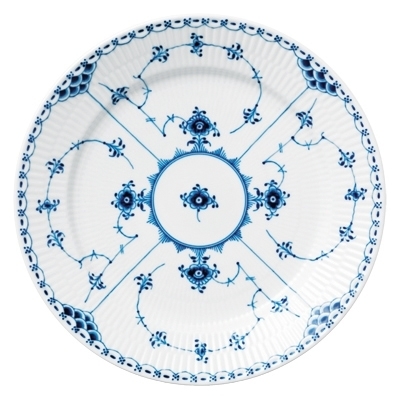 ブルーフルーテッド ハーフレース プレート 27cm|ロイヤル