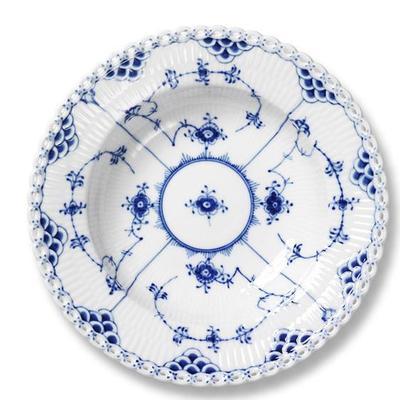 ブルーフルーテッド フルレース ディーププレート 23cm|ロイヤル