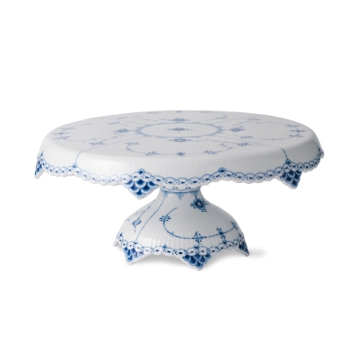 ブルーフルーテッド ハーフレース ケーキスタンド|ロイヤル