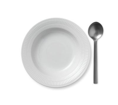 ホワイトフルーテッド ディーププレート 21cm|ロイヤル コペンハーゲン