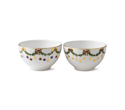 スターフルーテッド クリスマス ボウル ペア|ロイヤル コペンハーゲン