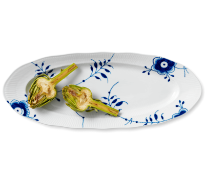 ブルーフルーテッド メガ フィッシュ ディッシュ 60cm|ロイヤル