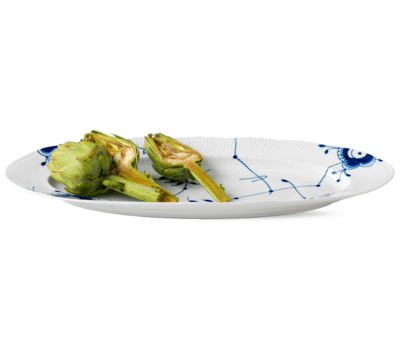 ブルーフルーテッド メガ フィッシュ ディッシュ 60cm|ロイヤル