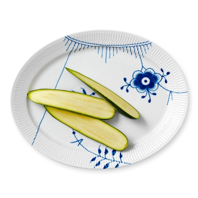 ブルーフルーテッド メガ オーバルディッシュ 33.5cm|ロイヤル