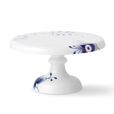 ブルーフルーテッド メガ ケーキディッシュ 足つき|ロイヤル