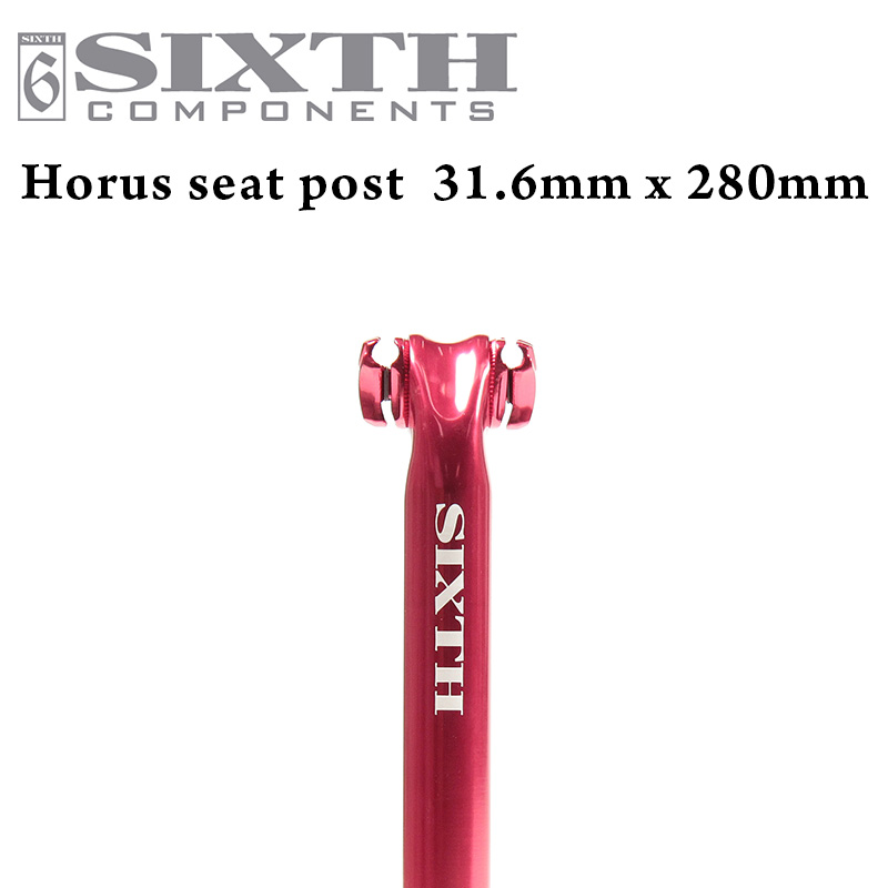 SIXTHcomponentsの外径31.6mmのハイポリッシュレッドシートポスト