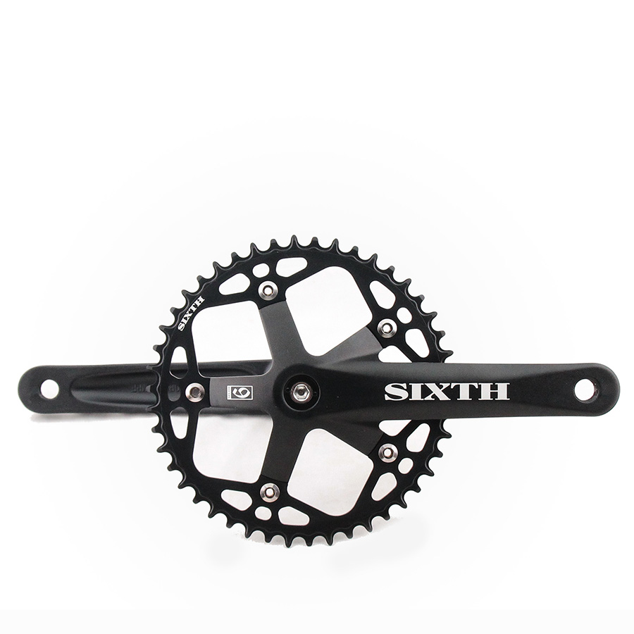SIXTH Componentsの3ピースシングルナローワイドクランク ROCKBIKES