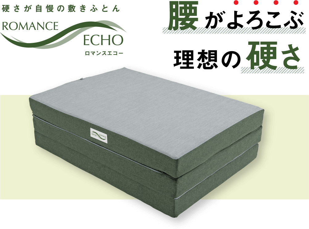 腰がよろこぶ理想の硬さ｜ロマンスエコー【腰が楽なマットレス