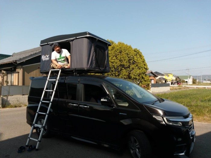 新型ルーフテント イージーキャンパー・タワーの取り付け｜ルーフ