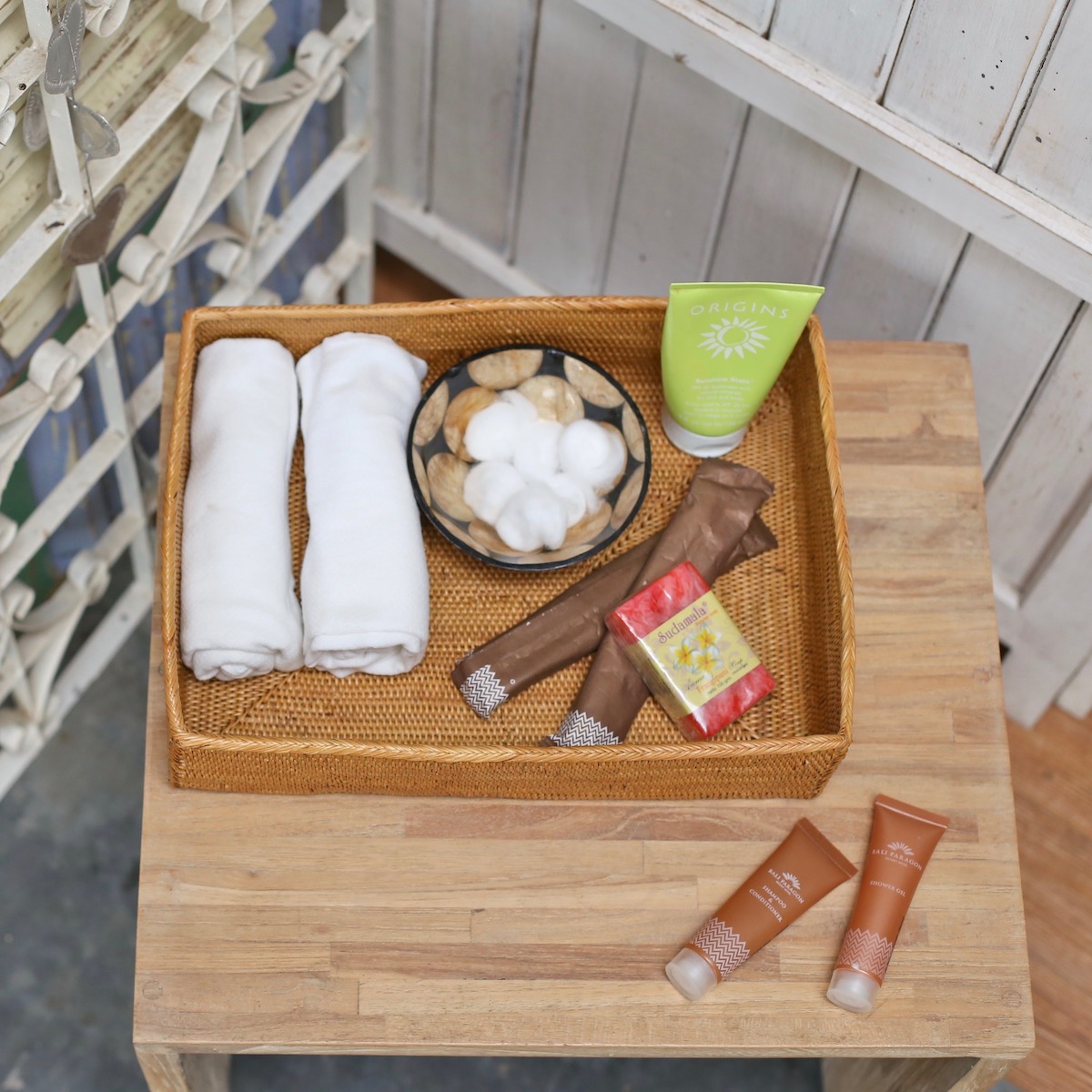 収納箱四角 浅型Sサイズ (BOX450) Rosily(ロージリー) バリ島 アタかご