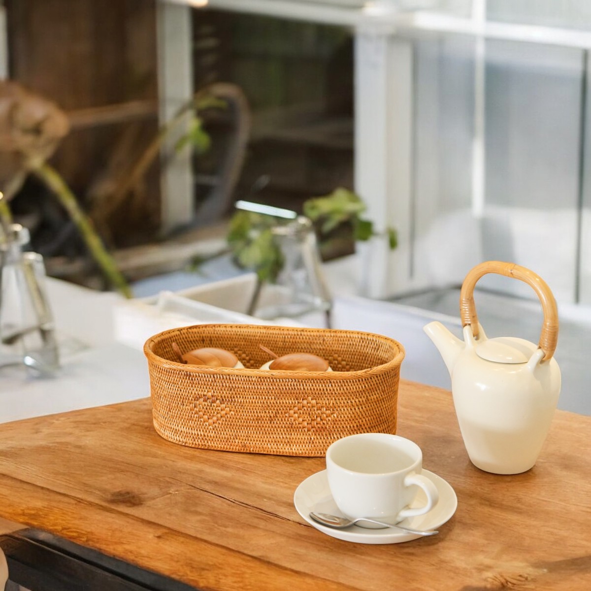 楕円小物入れMサイズ (TRY333) Rosily(ロージリー) バリ島 アタかご雑貨