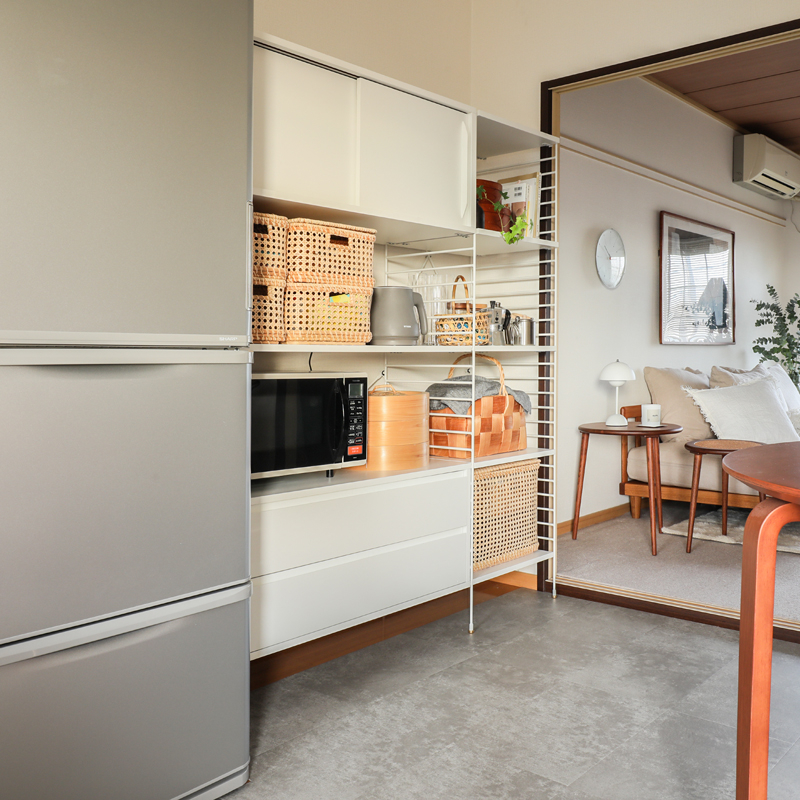 わたしの愛用品-壁面収納なのに圧迫感ゼロ！ 7畳ダイニングのキッチン