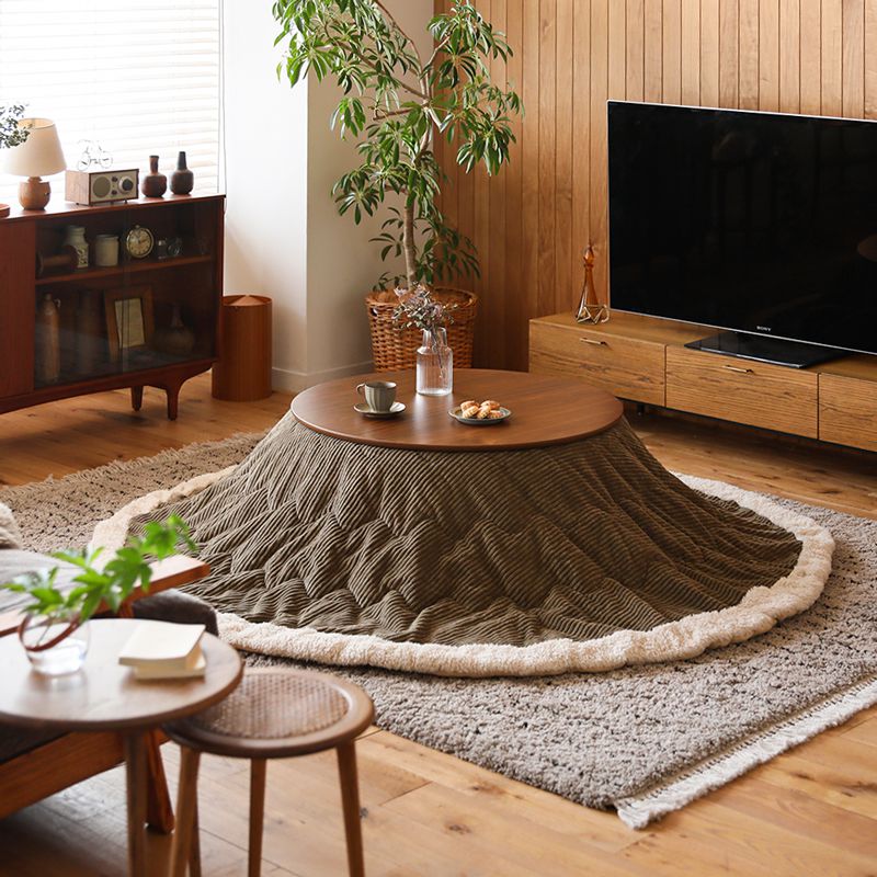 Rita様専用 直径85cm【訳あり新品】円形こたつテーブル オーク調