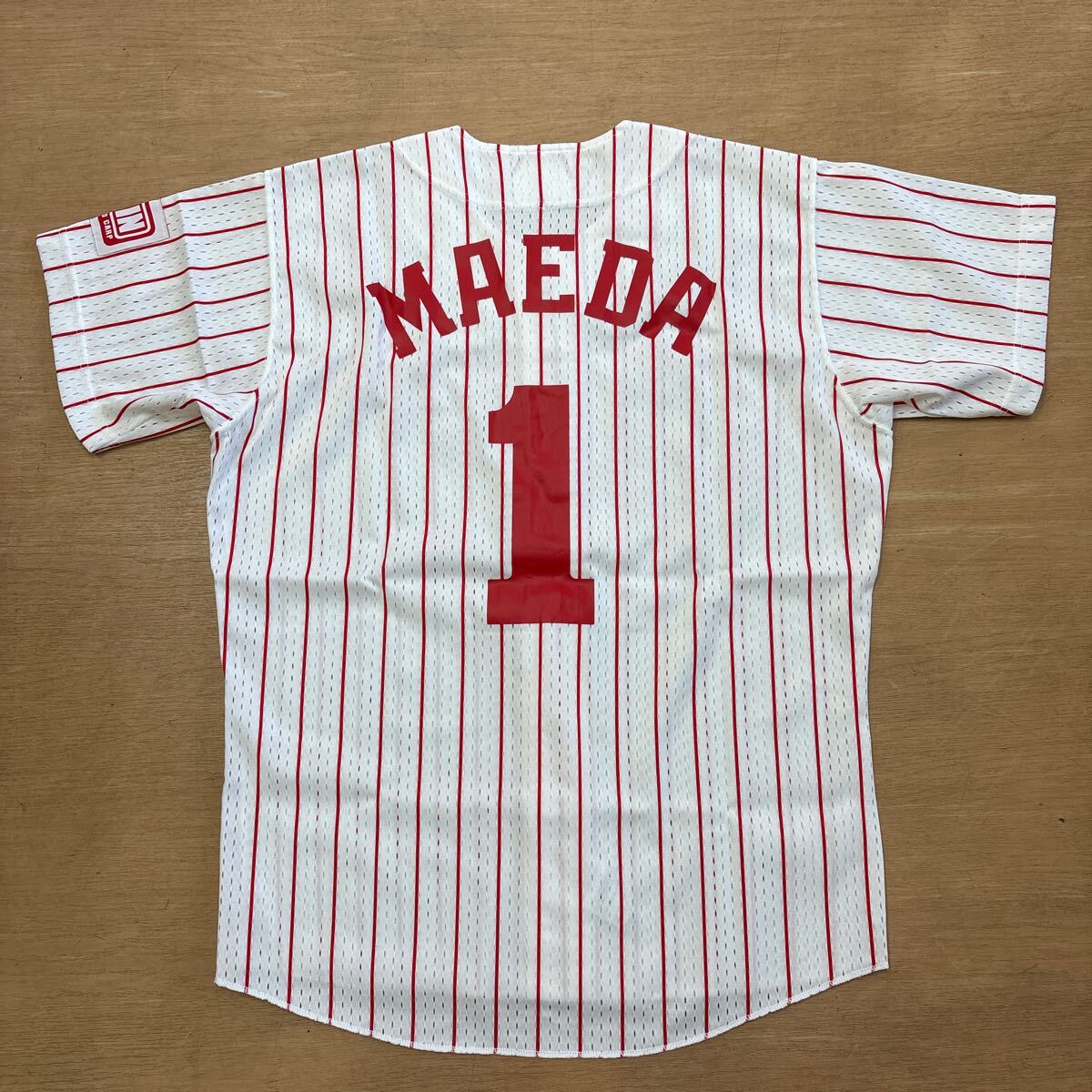 ミズノ 広島東洋カープ 前田智徳 背番号1 縦縞 ALL IN ワッペン