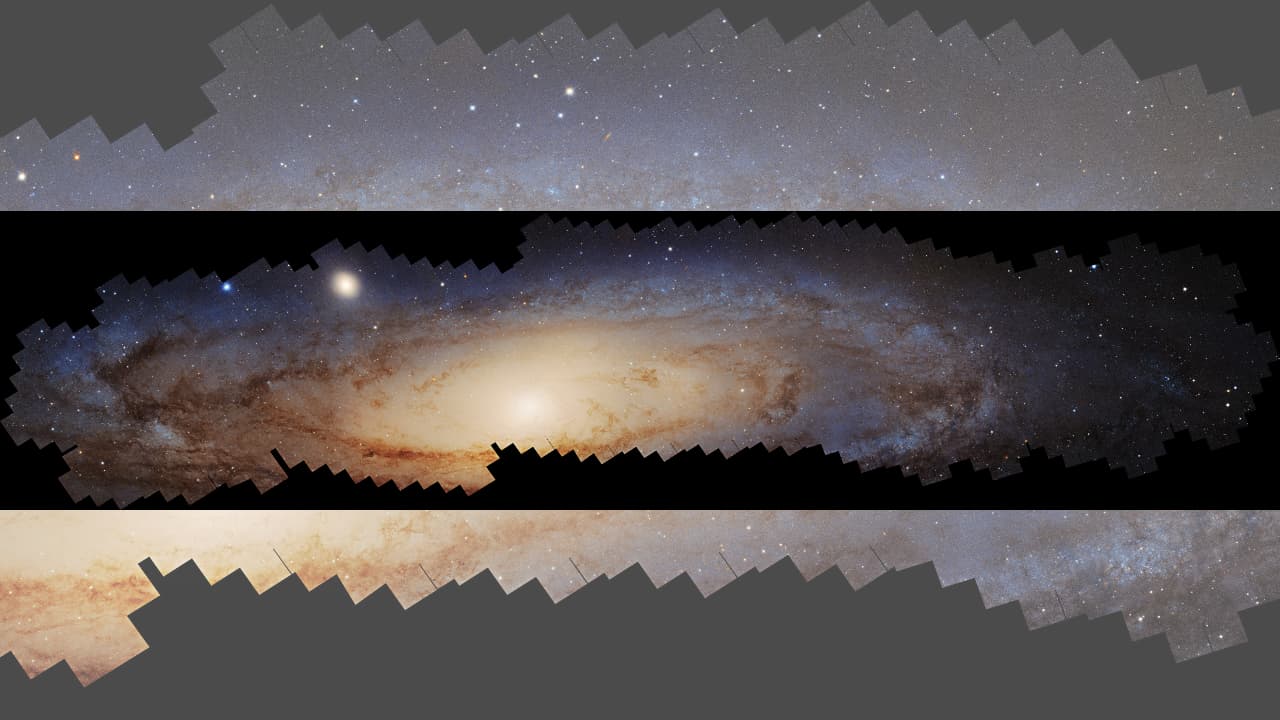 Massive 2500 megapixel photomosaic of Andromeda assembled from 600