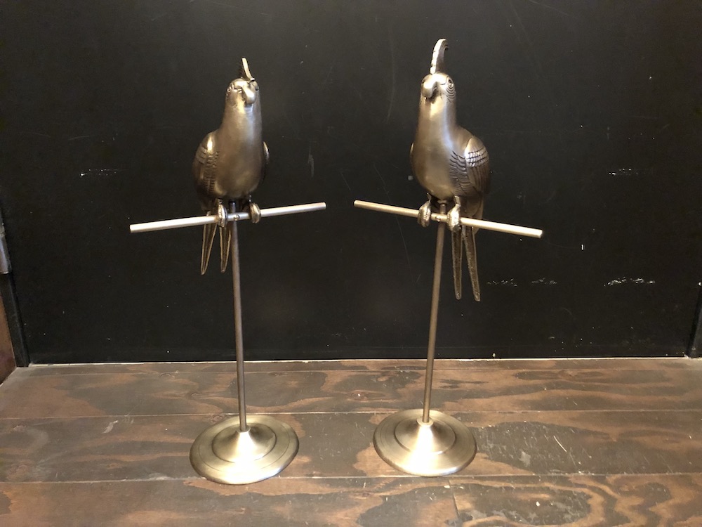 真鍮製鳥のオブジェ オウム USM 1532