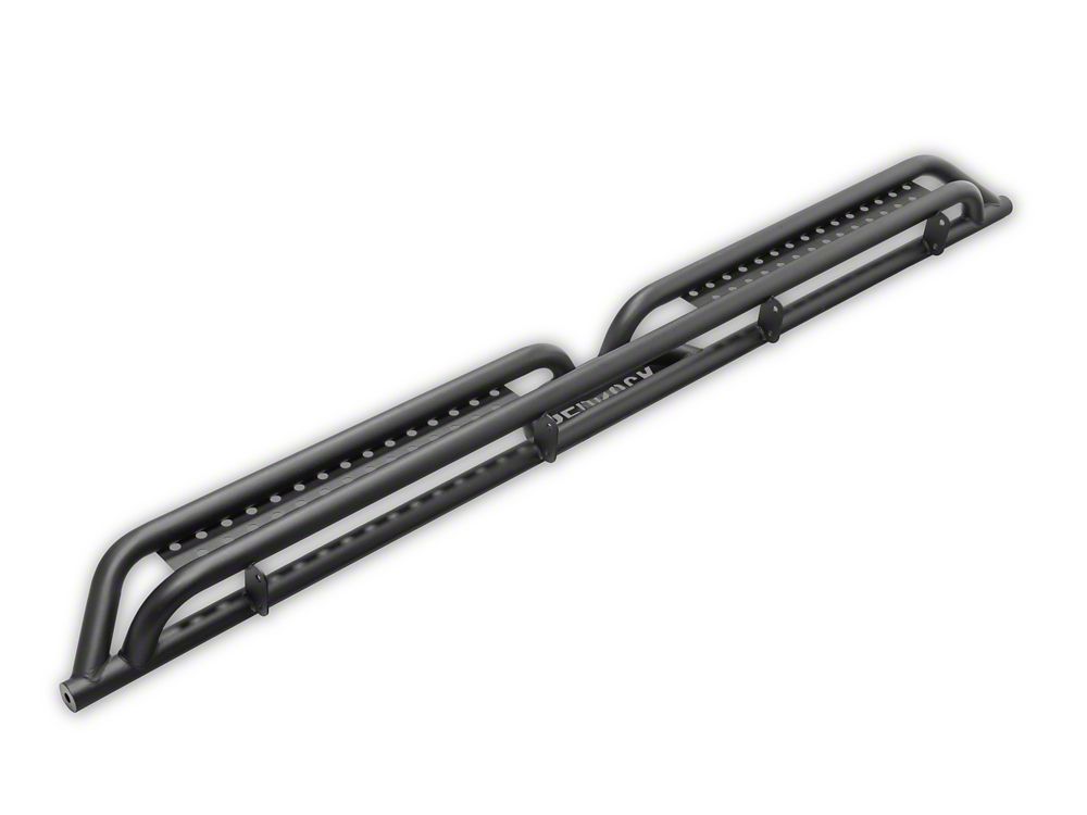 RedRock Drop Step Running Boards; Textured Black (22-25 Tundra