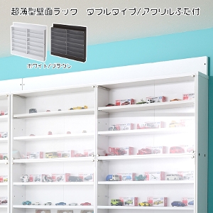 超薄型壁面ラックダブルタイプ/アクリルふたつき その他 CUBE BOXα