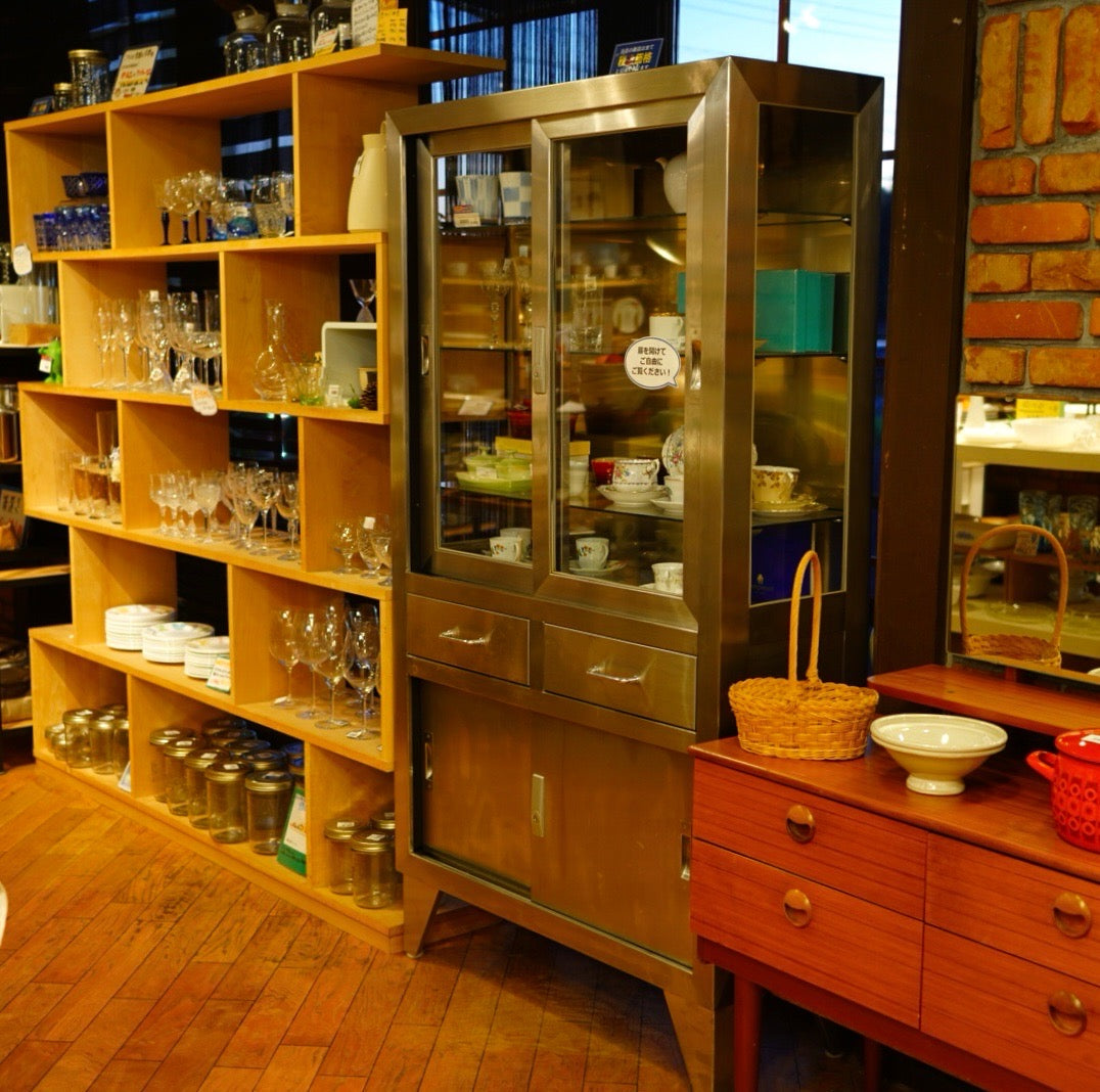 ステンレスケビント 医療棚 飾り棚 コレクションケース ショーケース