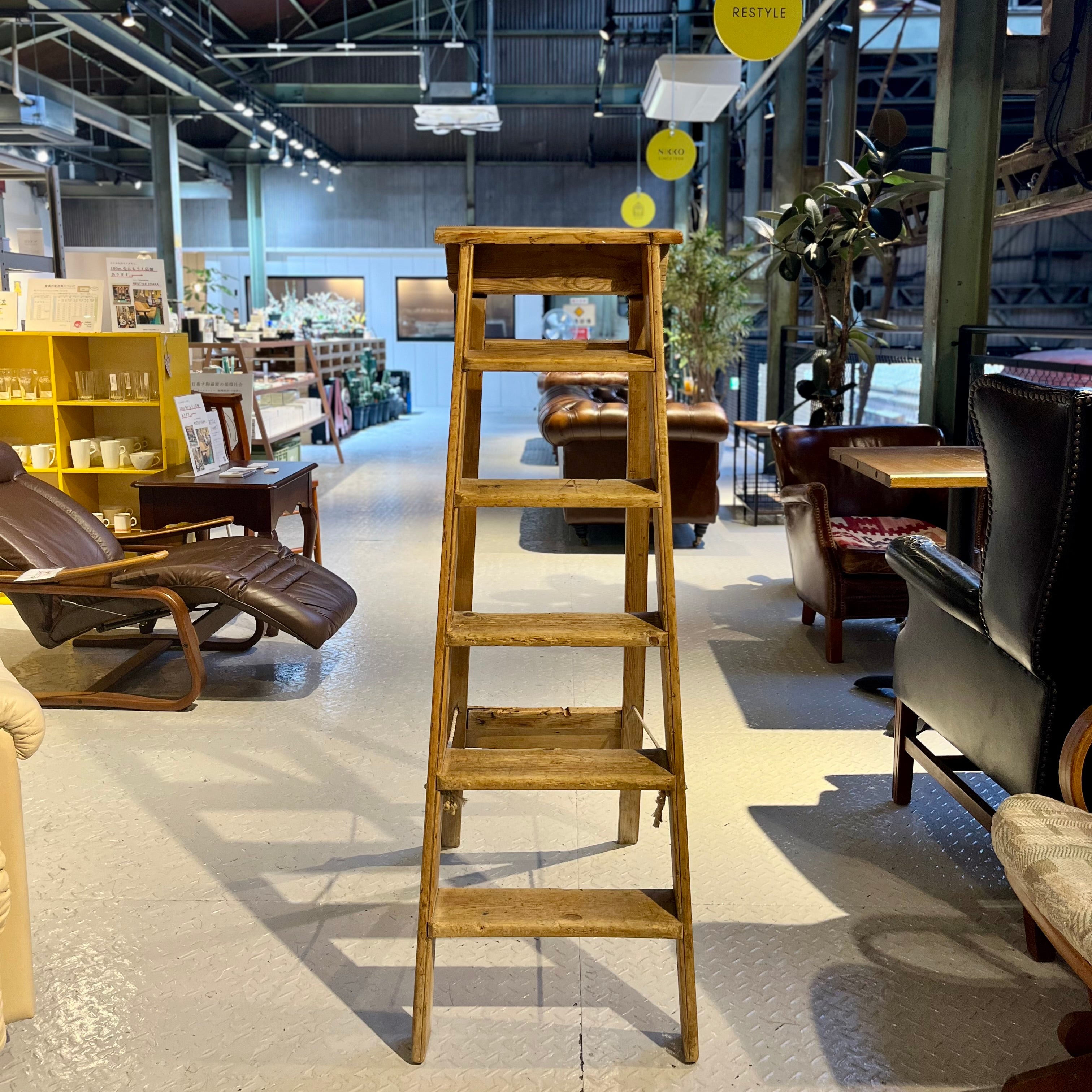 英国 アンティーク ラダー 脚立 ステップラダー ディスプレイ用