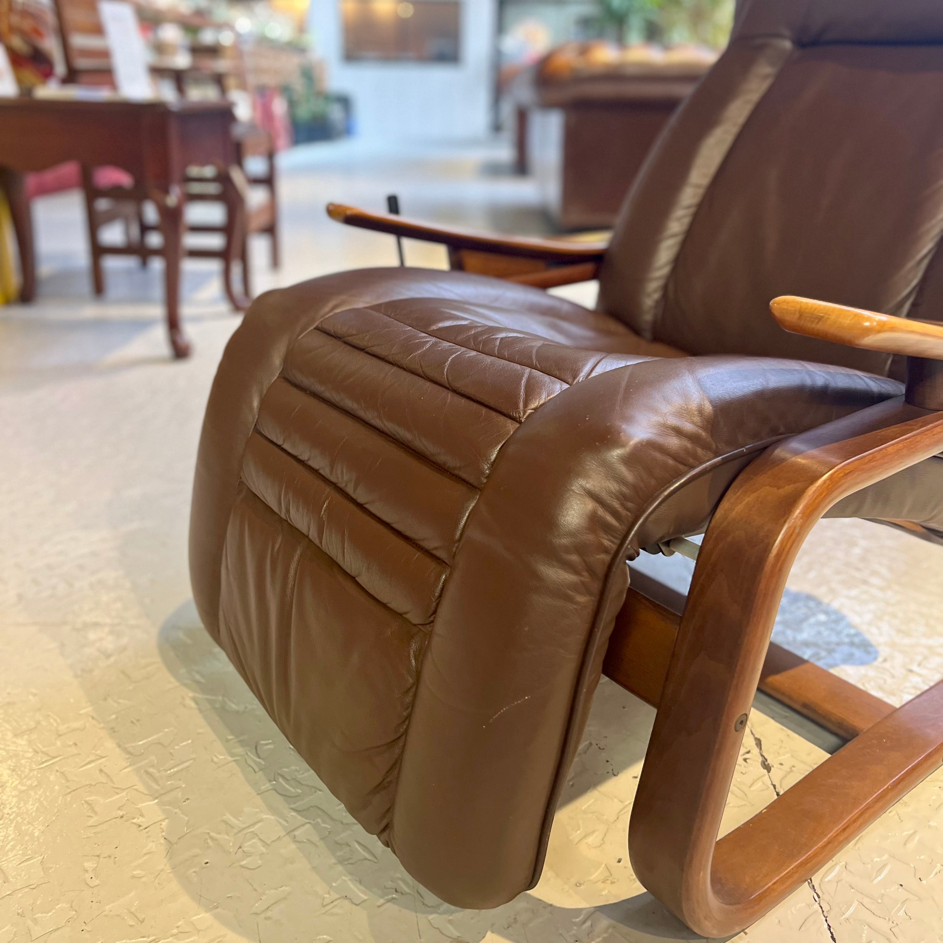 冨士ファニチア / FUJI FANITURE 本革 リクライニングソファ