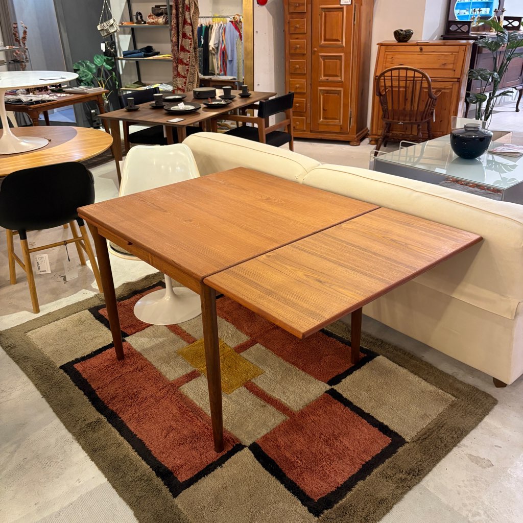 北欧 デンマーク エクステンション ダイニングテーブル 伸長式 チーク
