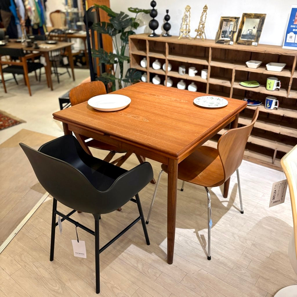 北欧 デンマーク エクステンション ダイニングテーブル 伸長式 チーク