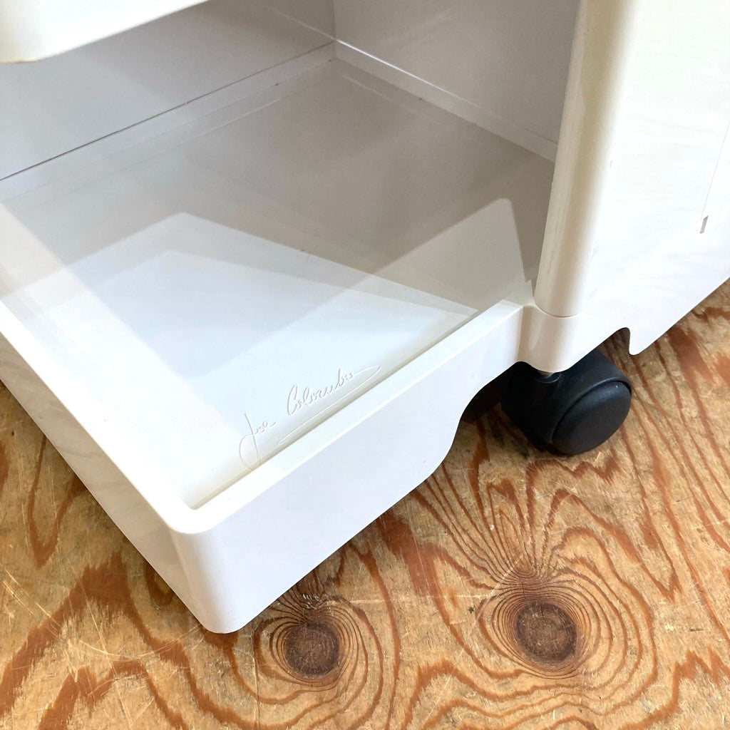 B-LINE ボビーワゴン 2段2トレイ ホワイト 白 中古 アクリルホルダー