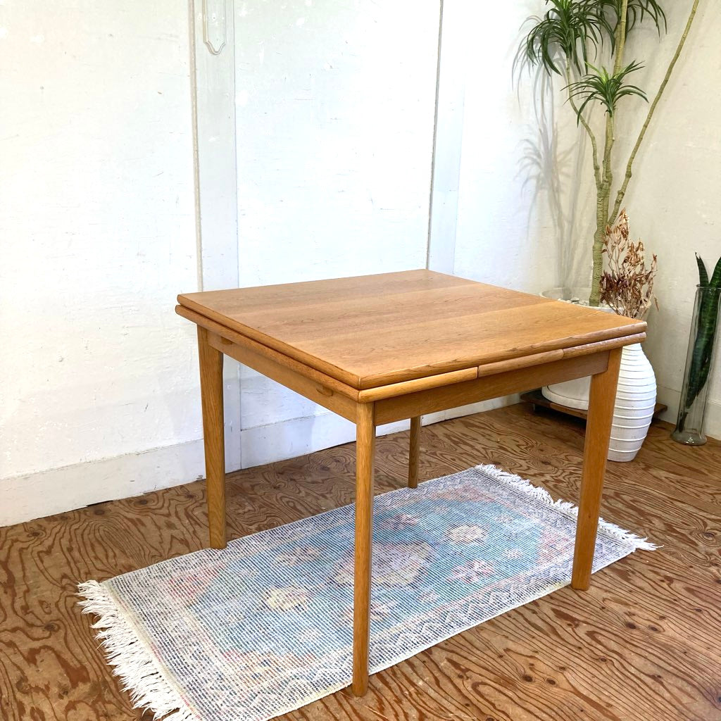 日進木工 オーク材 伸長式 ダイニングテーブル ヴィンテージ 中古