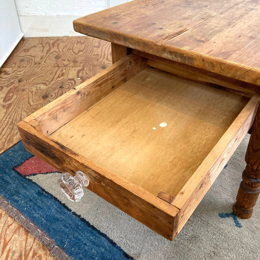 英国 アンティーク オールドパイン無垢材 ローテーブル リビング
