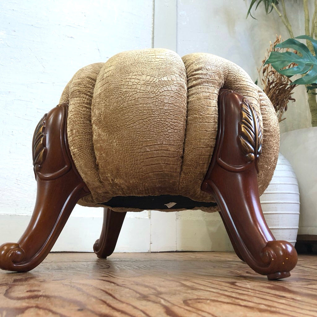 猫脚 クラシック スツール パンプキンスツール チェア 中古 かぼちゃ