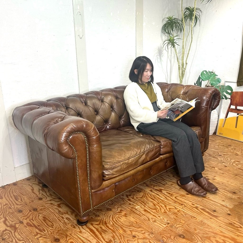 ハロ / HALO ケンジントン / KENSINGTON 2人掛けソファ バイカー タン