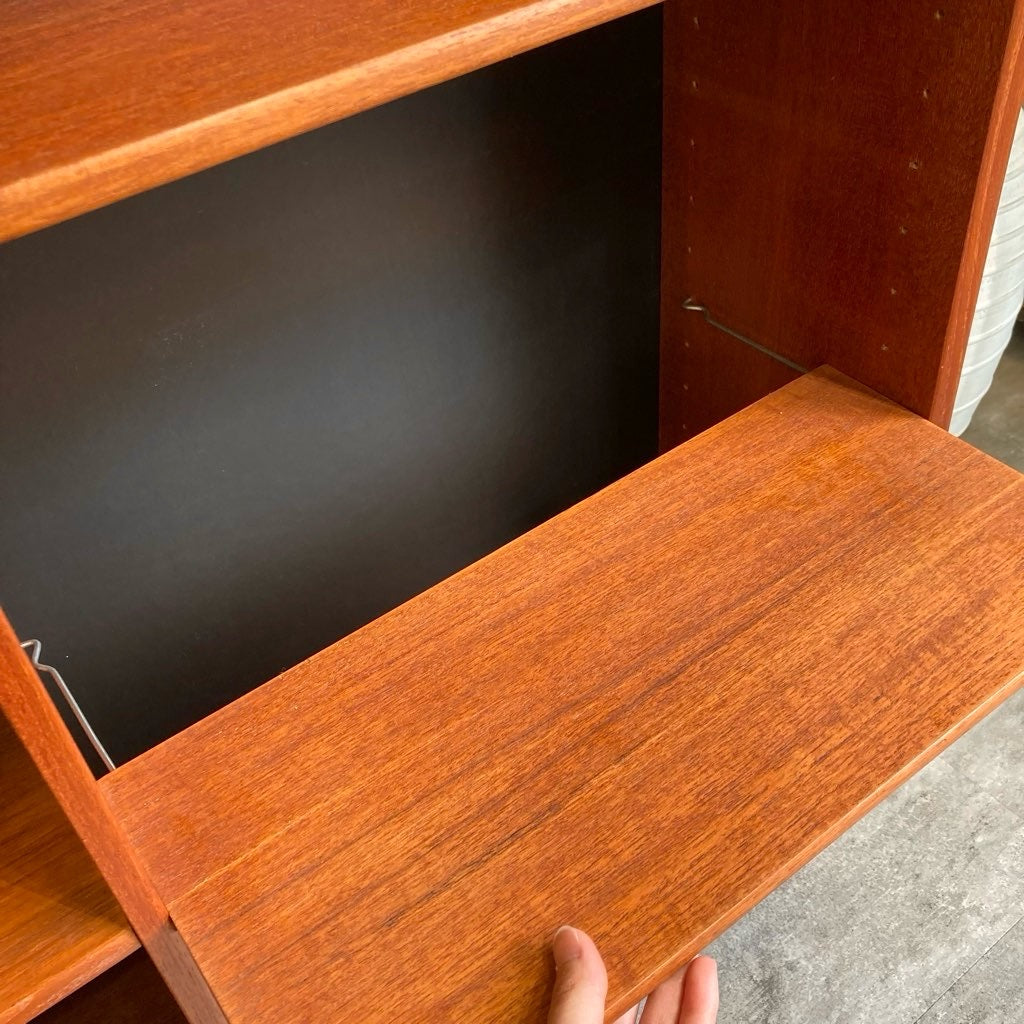 北欧 ヴィンテージ オープンシェルフ チーク材 本棚 キャビネット 中古